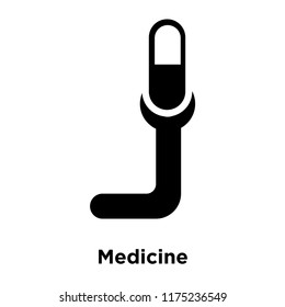 Medicine icon vector isolated on white background, logo concept of Medicine sign on transparent background, filled black symbol