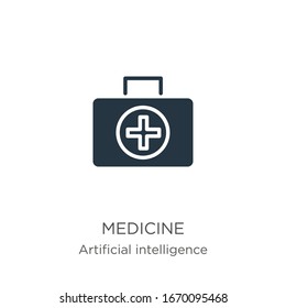 Die Vektorillustration der Medizin-Ikone. Trendy flache Medizin Symbol aus Sammlung künstlicher Intelligenz einzeln auf weißem Hintergrund. Vektorillustration-Illustration kann für Web- und Mobile-Grafikdesign, Logo, eps10 verwendet werden