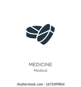 Medicine icon vector. Trendy flat medicine icon from medical collection isolated on white background. Vector illustration can be used for web and mobile graphic design, logo, eps10
