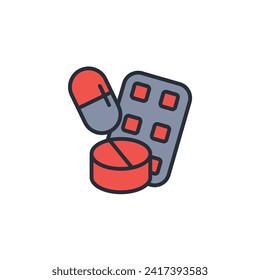 Medizinische Ikone. vector.Editable stroke.linear style sign for use web design,logo.Symbol illustration.