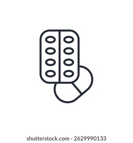 Medizin-Symbol. vector.Editable stroke.linear style Zeichen zur Verwendung Web-Design, logo.Symbol-Illustration.