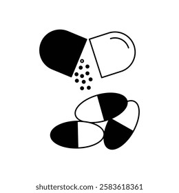 medicine icon with white background vector stock illustration