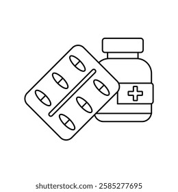 medicine icon with white background vector stock illustration