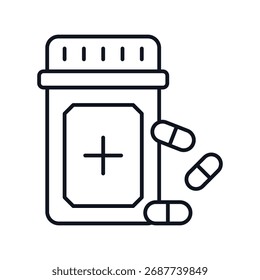 Icono de medicina con fondo blanco Vector ilustración de stock