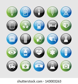 Medicine icons on buttons