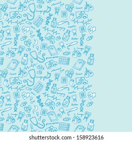 Medicine icons seamless background pattern