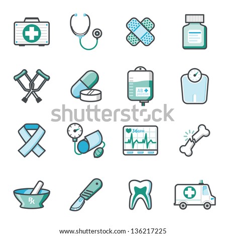 Medicine icons set 01, Harmony series
