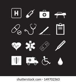 Medicine icons set