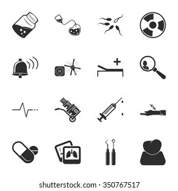Medicine icons set. 