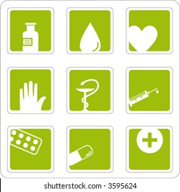 Medicine icons set.