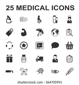 Medicine icons set. 