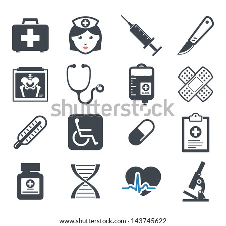 Medicine icons set