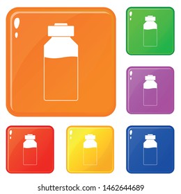 Medicine icons set collection vector 6 color isolated on white background