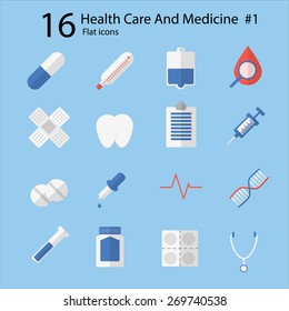 Medicine Icons set isolated vector illustration