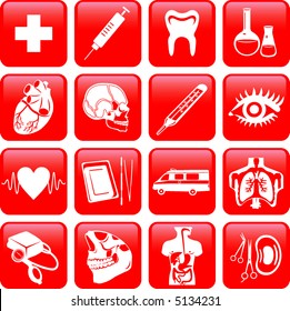 Medicine. Icons set. ( Vector)