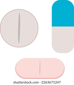 Medicine icons set. Vector graphics