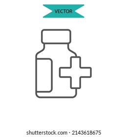 medicine icons  symbol vector elements for infographic web