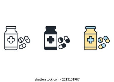 medicine icons  symbol vector elements for infographic web