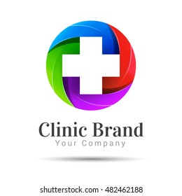 Medicine idea logo vector template. Creative colorful abstract design illustration for your business company.