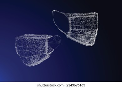 Medicine illustration concept. Digital mask concept.