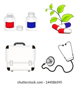 medicine illustration. mesh vector