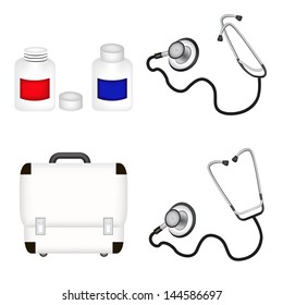 medicine illustration. mesh vector