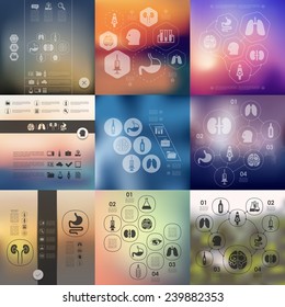 Medicine Infographic With Unfocused Background