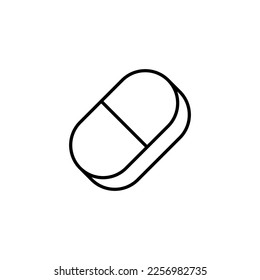 Symbol der isolierten Linie Medicine. Vektorzeichen für Anwendungen, Bücher, Banner, Werbung, Orte, Geschäfte, Läden