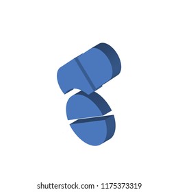 Medicine isometric left top view 3D icon