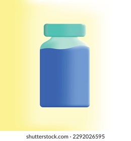 Medizin jar 3d Grafik, flache Illustration für Marketing im Bereich Pharmazie
