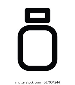 Medicine Jar Bold Line Vector Icon
