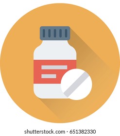 Medicine Jar Colored Vector Icon