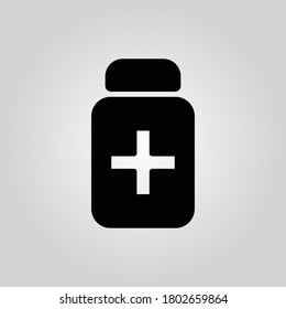 vector de diseño de icono de frasco de medicina para uso múltiple 