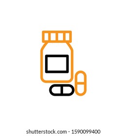 Medicine jar icon template. Vector illustration 