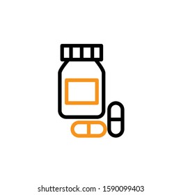 Medicine jar icon template. Vector illustration 