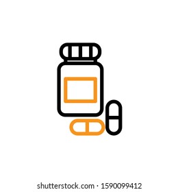 Medicine jar icon template. Vector illustration 