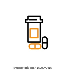 Medicine jar icon template. Vector illustration 