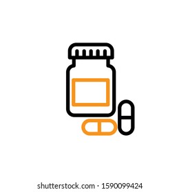 Medicine jar icon template. Vector illustration 