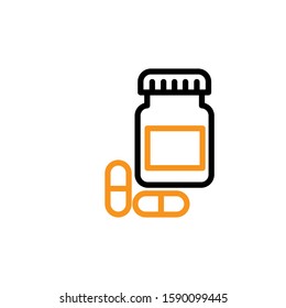 Medicine jar icon template. Vector illustration 