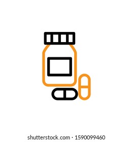 Medicine jar icon template. Vector illustration 