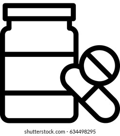 Medicine Jar Vector Icon