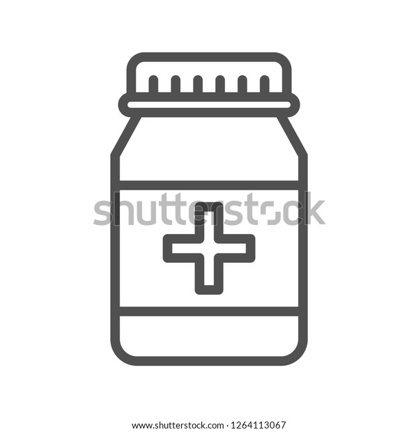 Medicine Jar Vector Icon Stock Vector (Royalty Free) 1264113067