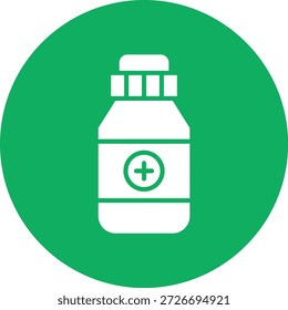 Ilustración de diseño de icono de Vector de tarro de medicina