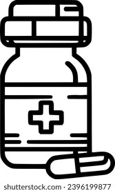 Medicine jar vector icon. filled flat sign for mobile concept and web sign, symbol, vector, art