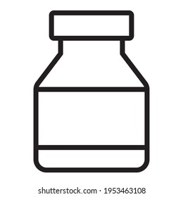 Medicine jar Vector Icon that can be easily modified or edit