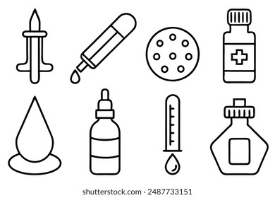 Medicine Line Art Illustration Abstract Medical Drawings