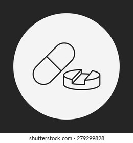 medicine line icon