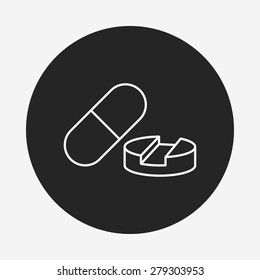 medicine line icon