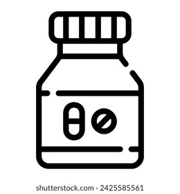 medicine Line Icon Background White
