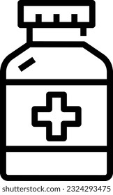 Icono de línea de medicamentos - Icono único, vector